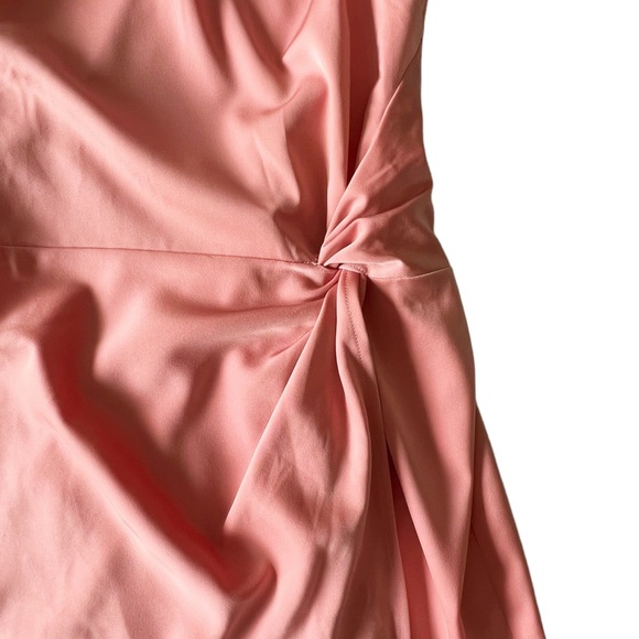 NBD Revolve Venice Blvd Satin Side Twist Mini Dress in Sorbet Pink | XS NWT - Picture 6 of 10